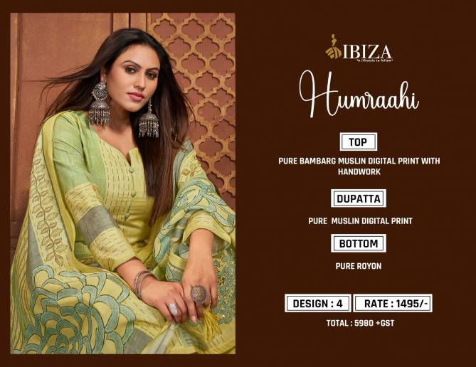 Humraahi By Ibiza Muslin Digital Printed Designer Salwar Suits Wholesale Shop In Surat